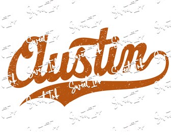 Austin grunge look file. For dye sublimation, vinyl, dtf burnt orange and white image. Includes svg, pdf, png