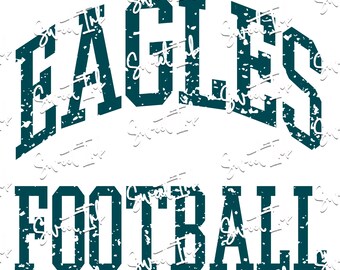Eagles football grunge look file. For dye sublimation, vinyl, dtf white image. Includes svg, pdf, png