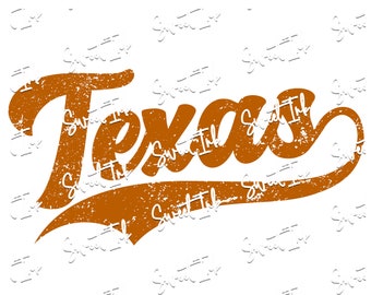 Texas grunge look file. For dye sublimation, vinyl, dtf burnt orange and white image. Includes svg, pdf, png