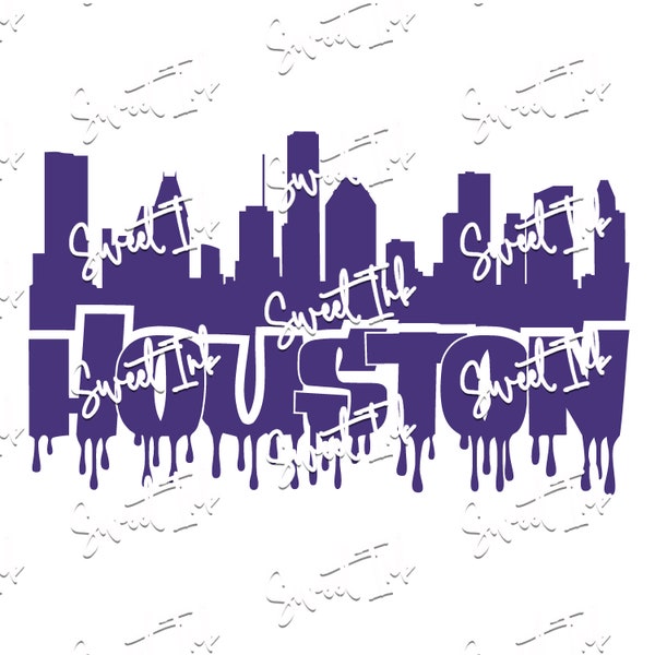 Houston graffiti skyline drip, svg, pdf, png