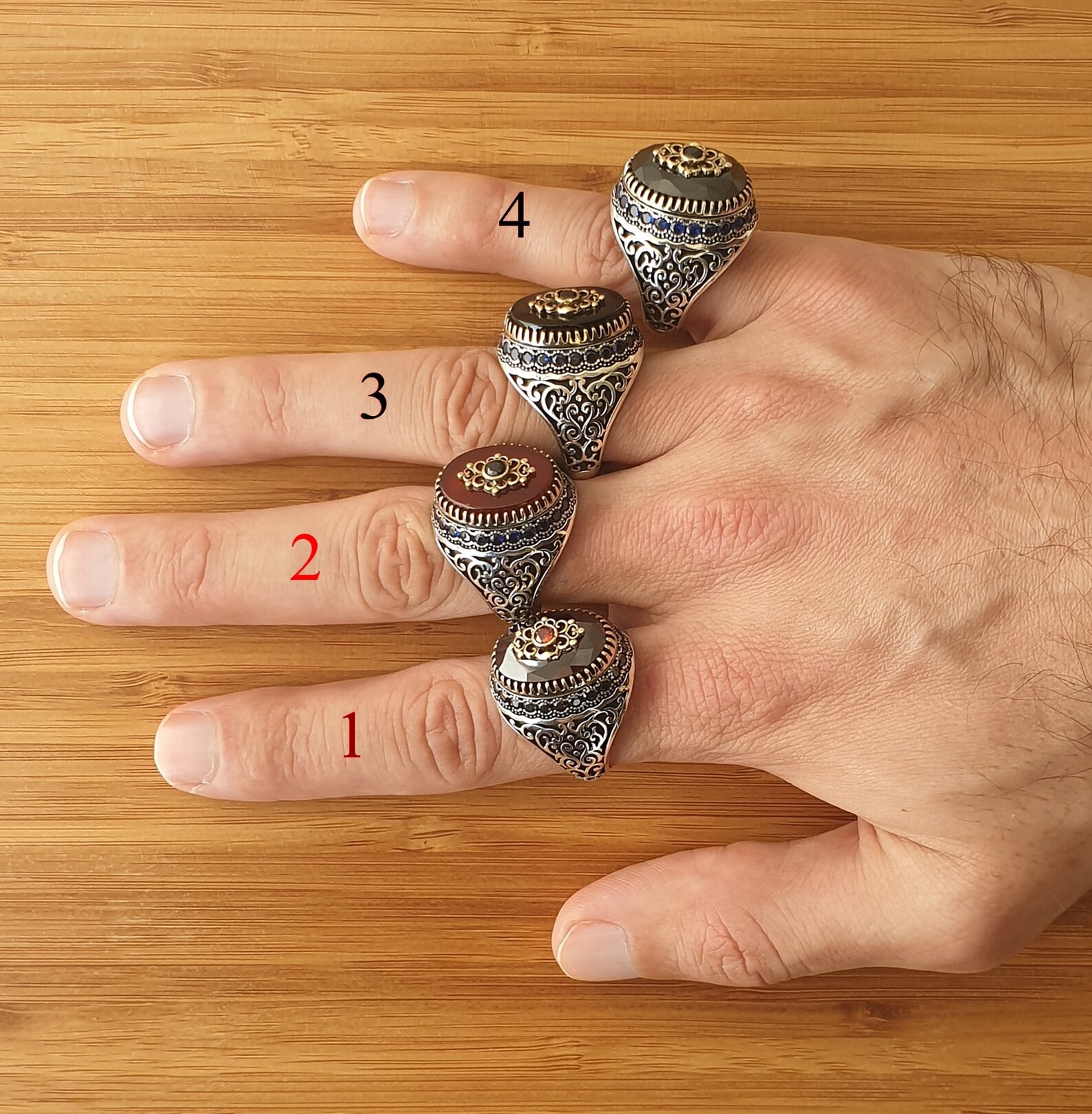 925 Sterling Silver Mens Ring Sterling Silver Man's Ring | Etsy