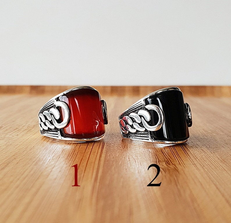 925 Sterling Silver Mens Ring Rings Silver Gift Ring Rings for Men Silver Jewelry Sterling Silver Man/'s Ring Agate Ring Onyx Ring