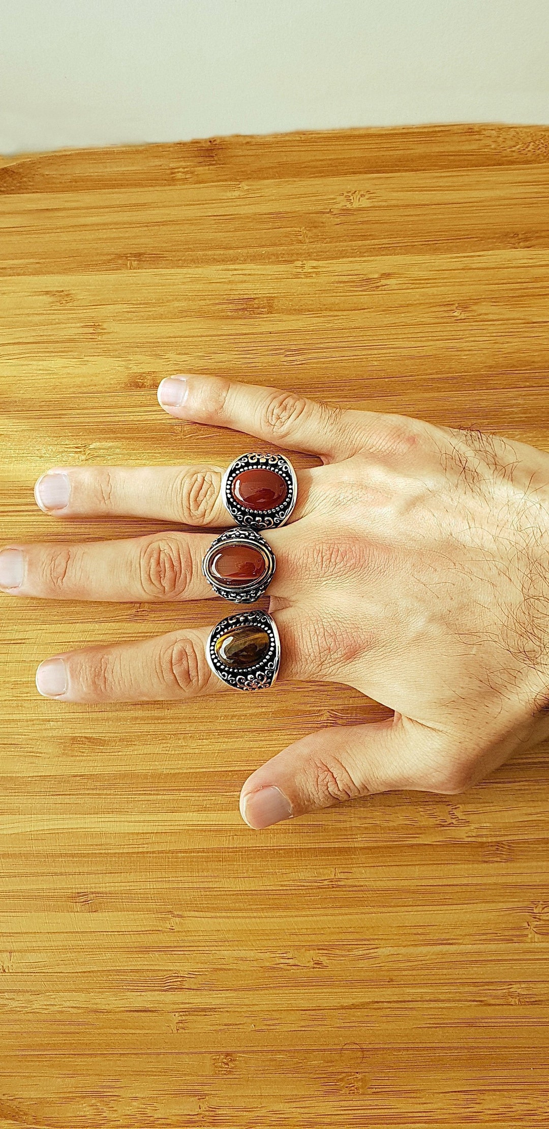 925 Sterling Silver Mens Ring Sterling Silver Man's Ring Etsy