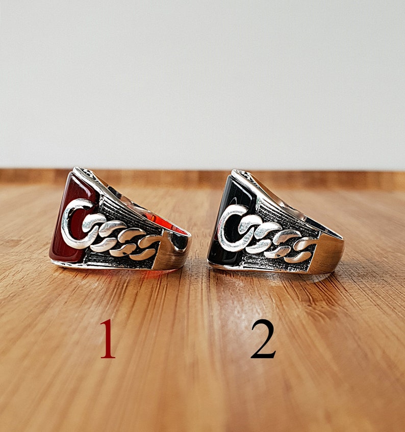 925 Sterling Silver Mens Ring Rings Silver Gift Ring Rings for Men Silver Jewelry Sterling Silver Man/'s Ring Agate Ring Onyx Ring