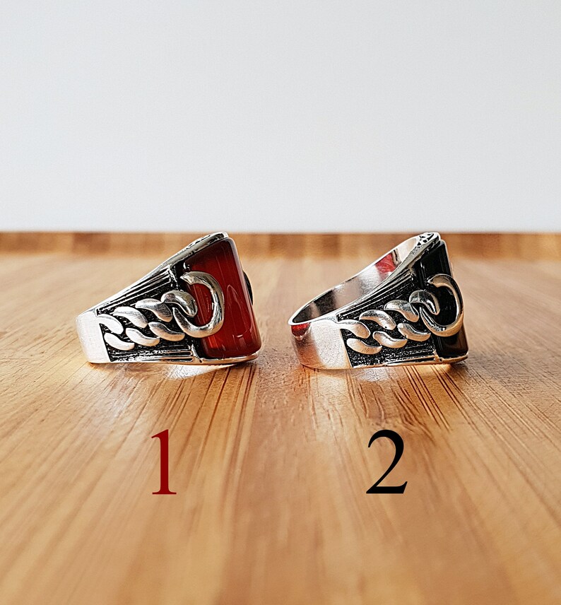 925 Sterling Silver Mens Ring Rings Silver Gift Ring Rings for Men Silver Jewelry Sterling Silver Man/'s Ring Agate Ring Onyx Ring