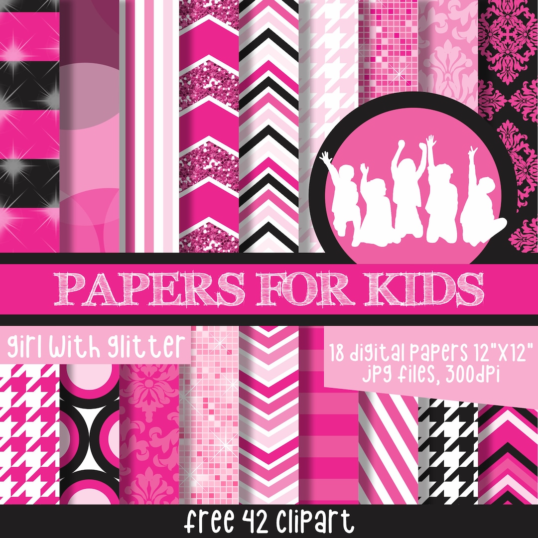 Girl With Glitter, Fashion Girl, Background, Digital Paper, Birthday ...