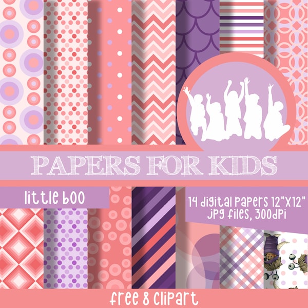 Digital Papers, Boo, Monsters Inc, Birthday, Background, Clipart, Kids, Invitation, Papers for Kids