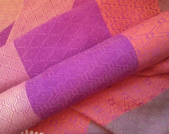 SALE ITEM  Luxury unique design hand dyed and hand woven spun silk wrap