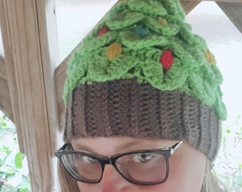 Christmas Tree Hat Crochet Pattern *Digital Download*