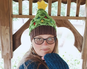 Christmas Tree Crochet Hat