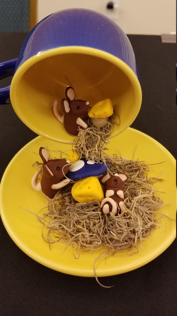 Custom Floating Teacup A Mousy Day Etsy