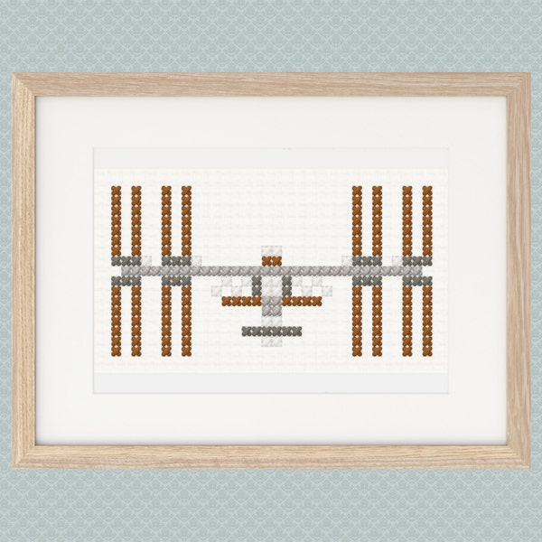 International Space Station ISS Cross Stitch Pattern