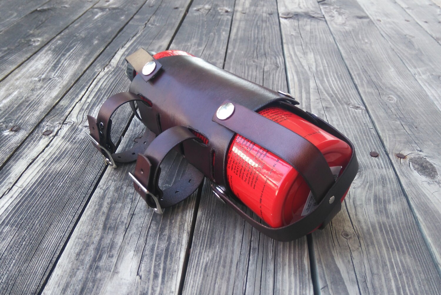 Leather Motorcycle Fuel Sling bottle holder carrier biker Etsy