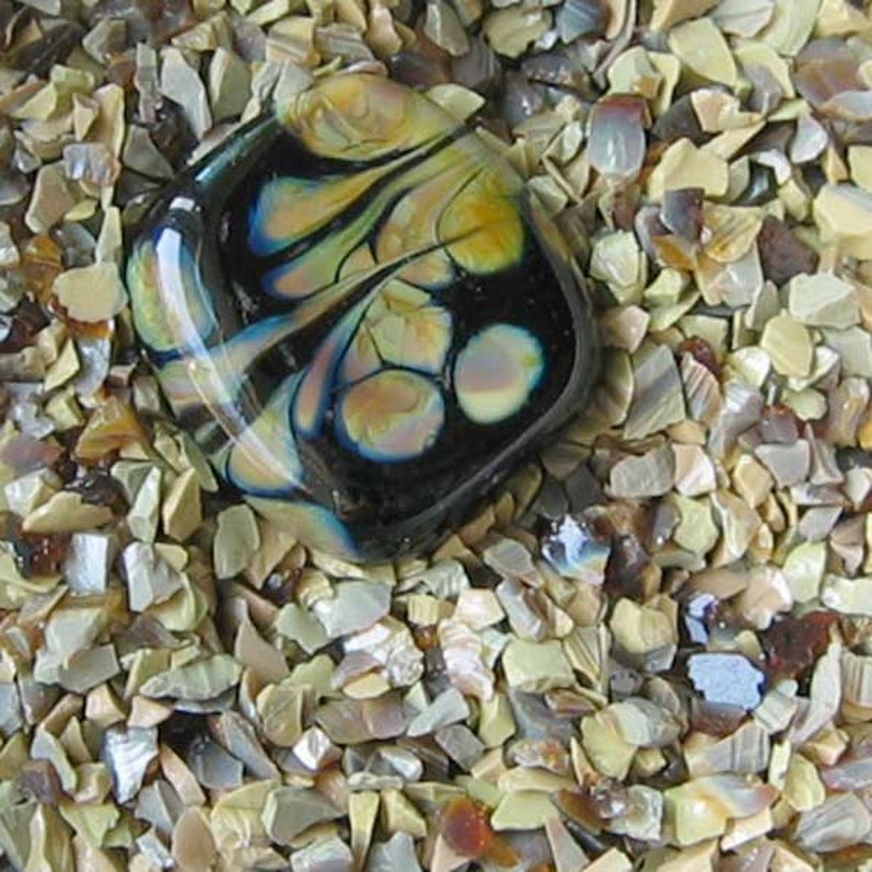 Iris Orange Raku Reichenbach coe 96 Glass Frit 1 to 4 OZ R-108 K-1 for lampwork image 1