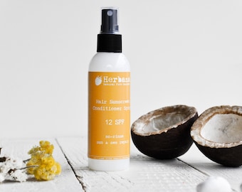 Après-shampoing capillaire et spray solaire, spray revitalisant sans rinçage, cheveux biologiques, traitement capillaire naturel, cheveux brillants et doux par Herbana Cosmetics