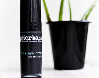 Crème pour le visage pour homme, hydratant végétalien, crème anti-âge, crème pour les yeux contre les cernes, soin pour homme bio, cadeau pour lui, soin du visage pour homme