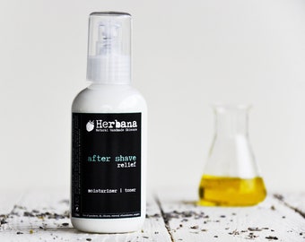 After Shave Lotion, After Shave balm, Men's grooming, Face Moisturizer, Aloe vera gel, Men's Facial Care, Gift for him by Herbana Cosmetics