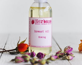 Firming Oil for Breast, Tightening, Elasticity Improvement, Body Oil, Sagging Skin Oil,  Loose Skin, Firming Vegan Oil by Herbana Cosmetics