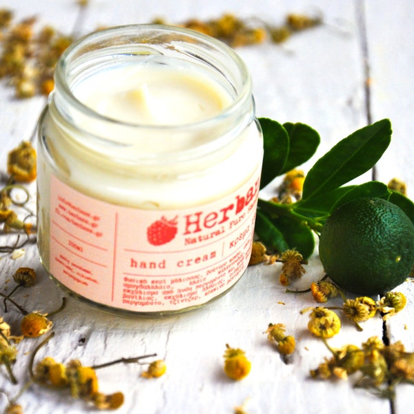 Natürliche Handcreme für Raue Hände und rissige Haut, Vegane Handcreme für trockene Haut, Bio Pflegecreme für die Hände