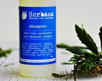 Hair loss Dandruff Shampoo, Restoration Treatment for Hair Growth, Damaged Hair, Strength & Volume, Organic Shampoo, Vegan, Plant based Soap