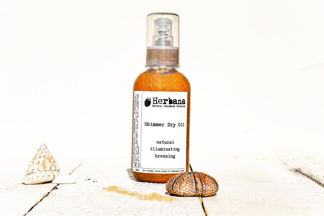 Shimmer Body Oil for Glowing Skin, Bronzing Dry Oil, Illuminating