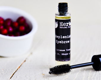 Eyelashes & Brow Thickening Serum, Intense Growth Treatment, Nourishing Eyelashes Oil, Fill in, Replenishing Eyebrow Oil by HerbanaCosmetics