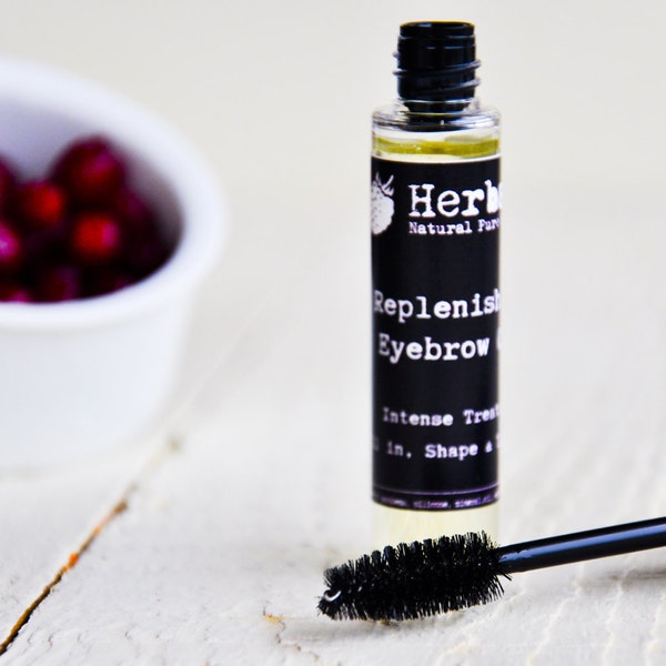 Eyelashes & Brow Thickening Serum, Intense Growth, Nourishing Eyelashes Oil, Fill in, Replenishing Eyebrow Oil by HerbanaCosmetics