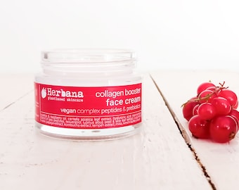 Collagen Booster Restorative Face Cream, Vegan Complex Peptides & Prebiotics