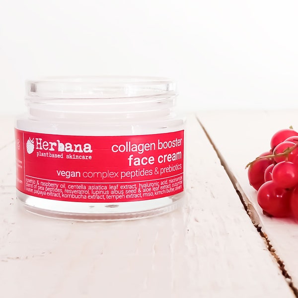 Collagen Booster Restorative Gesichtscreme, vegane komplexe Proteine & Präbiotika