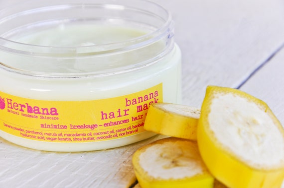 Banana Hair Mask Damaged Hair Minimize Breakage Volume - Etsy New Zealand Banana Hair Mask Damaged Hair Minimize Breakage Volume - Etsy New Zealand