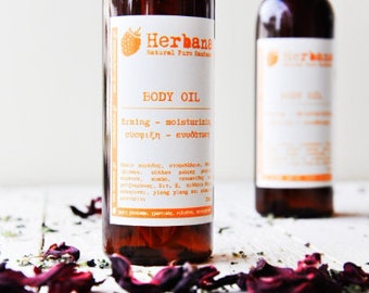 Firming Action Body oil, Organic Body Oil, Herbs Infused Oil