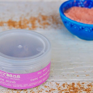 Natural Face Scrub for Dry & Sensitive Skin, Gentle Organic Exfoliating Scrub by Herbana Cosmetics image 4