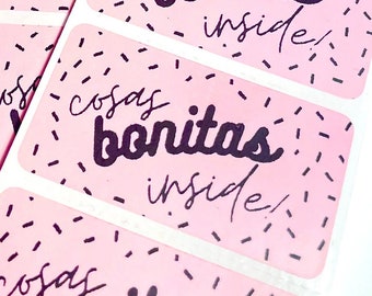 Verpackungsetiketten - "Cosas Bonitas Inside" (50ct.)