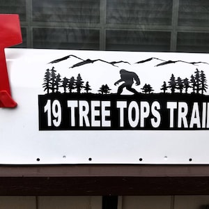 Bigfoot Personalized Mailbox Sticker ©