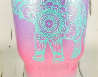 ombre coated cups free monogram powder coated stainless etsy