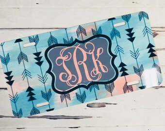 Arrow License Plate, Aztec License plates, License Plates, Personalized License Plate, Monogram, monogram license plate, Arrow Car Tag