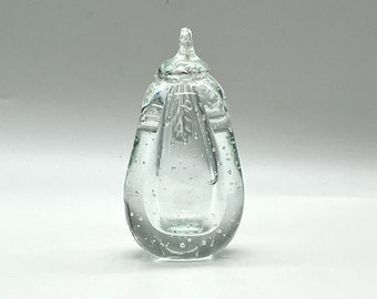 C. 1960s Hand-Blown Art Glass Pear Paperweight Objet