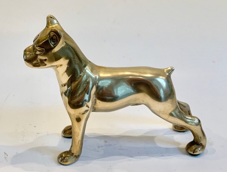 C.1970s Solid Brass Dog