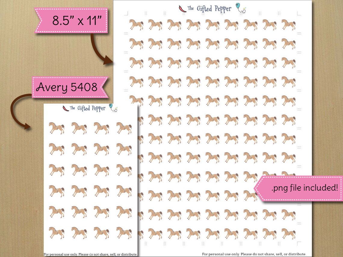 Horse Stickers printable. Horse Stickers. for Erin Condren - Etsy