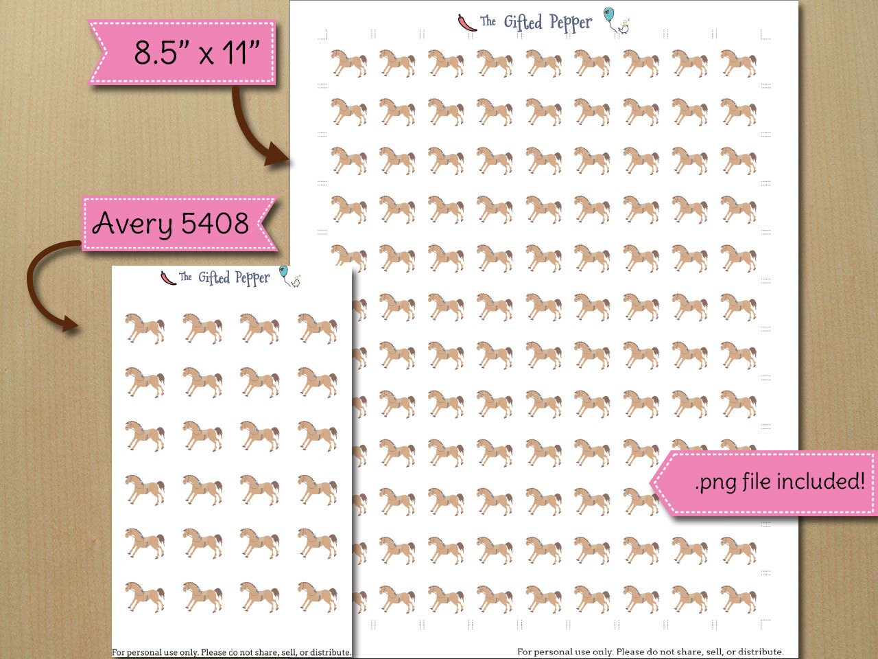 Horse Stickers printable. Horse Stickers. for Erin Condren - Etsy
