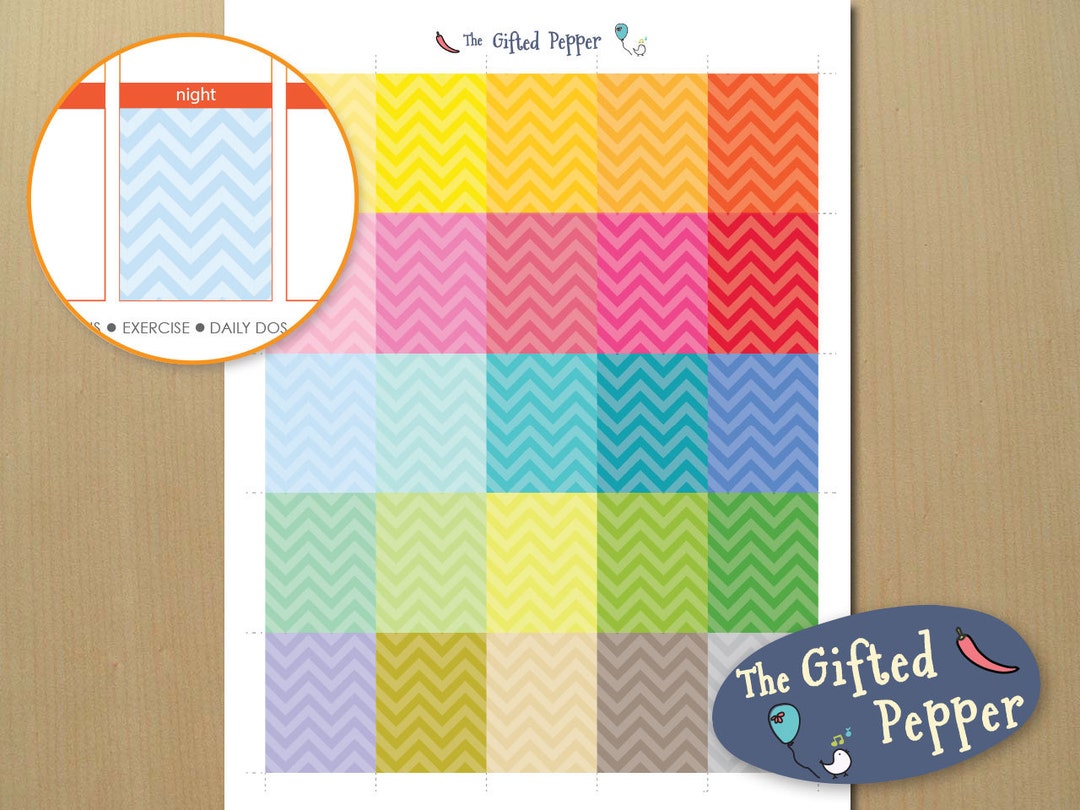 Chevron Box Designs printable to Fit in the Daily Box - Etsy