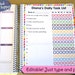 Weekly checklist page or dashboard [Printable]. Habit tracker. For Erin Condren Planner. Stickers or planner page. 