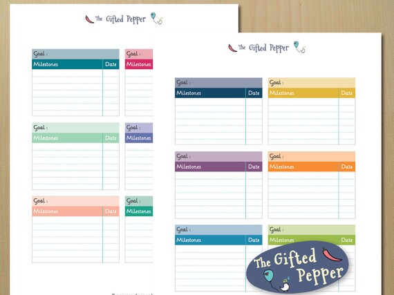 milestones tracker new year resolution goals tracker 2019 etsy milestone tracker