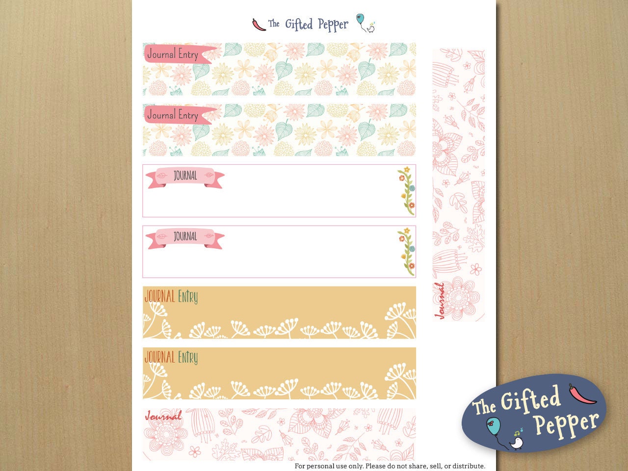 Journaling spot stickers Printable. Weekly journal entry. | Etsy