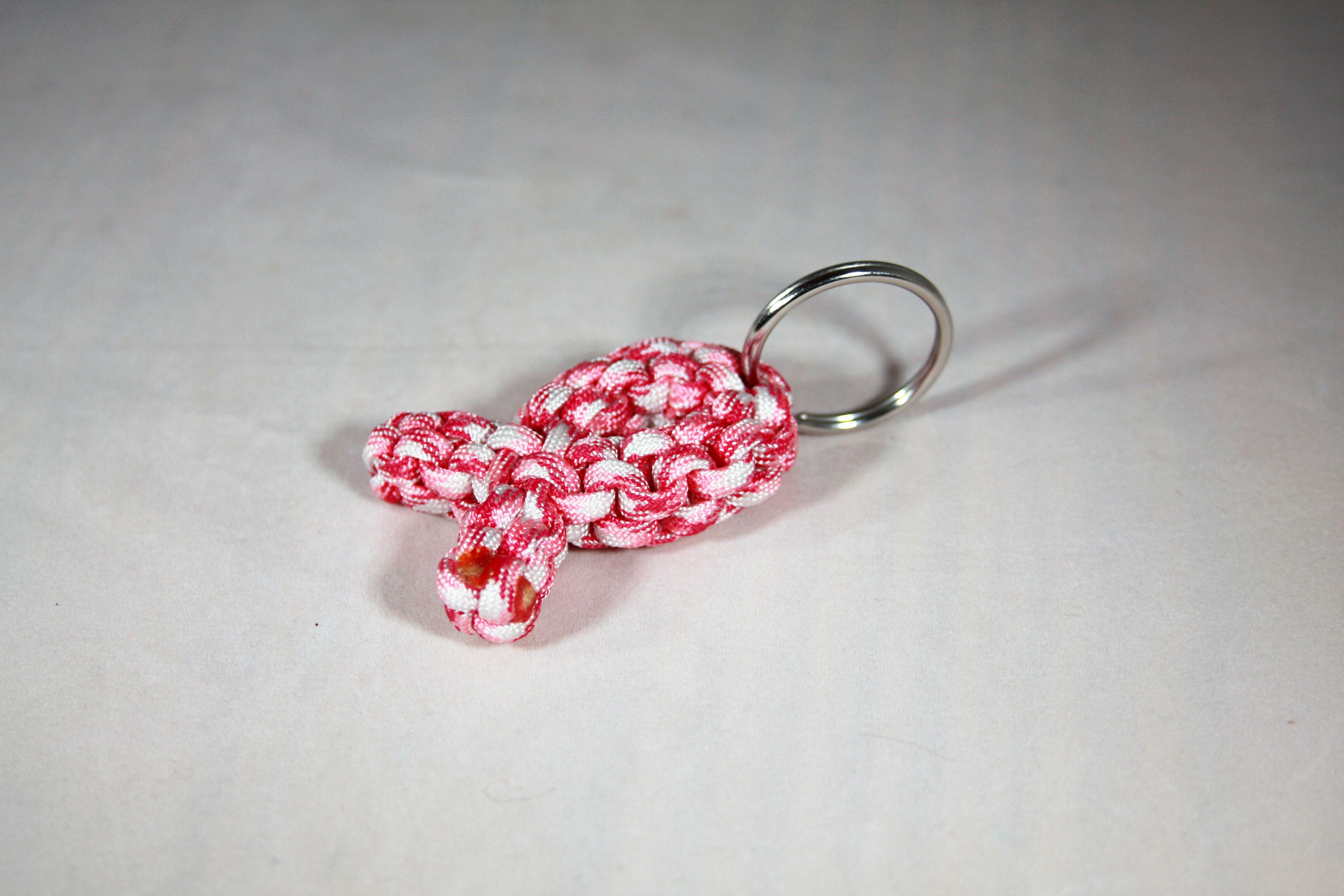 CinDWood Crafts Cancer Awareness Pink Pom Pom Keychain