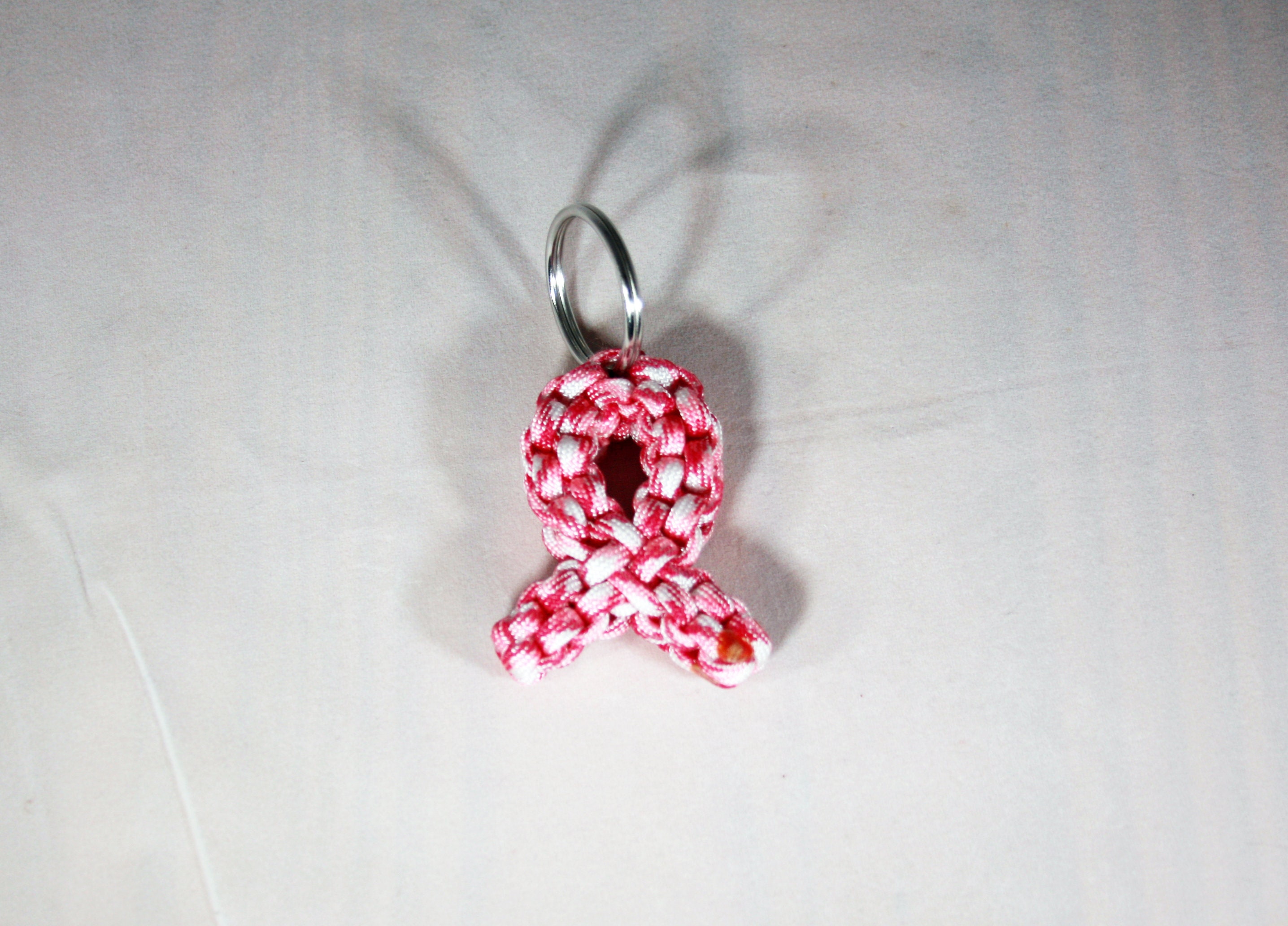 CinDWood Crafts Cancer Awareness Pink Pom Pom Keychain