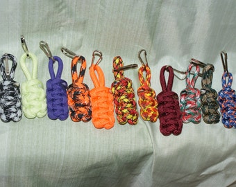 Various Color Paracord Zipper Pulls (Pack of 3)