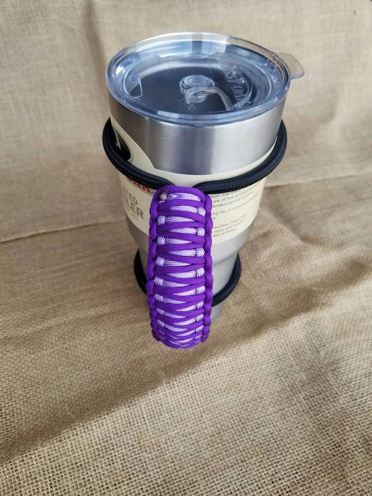 Paracord Handle for 40oz, 30oz, or 20oz Tumblers Yeti,Ozark Purple