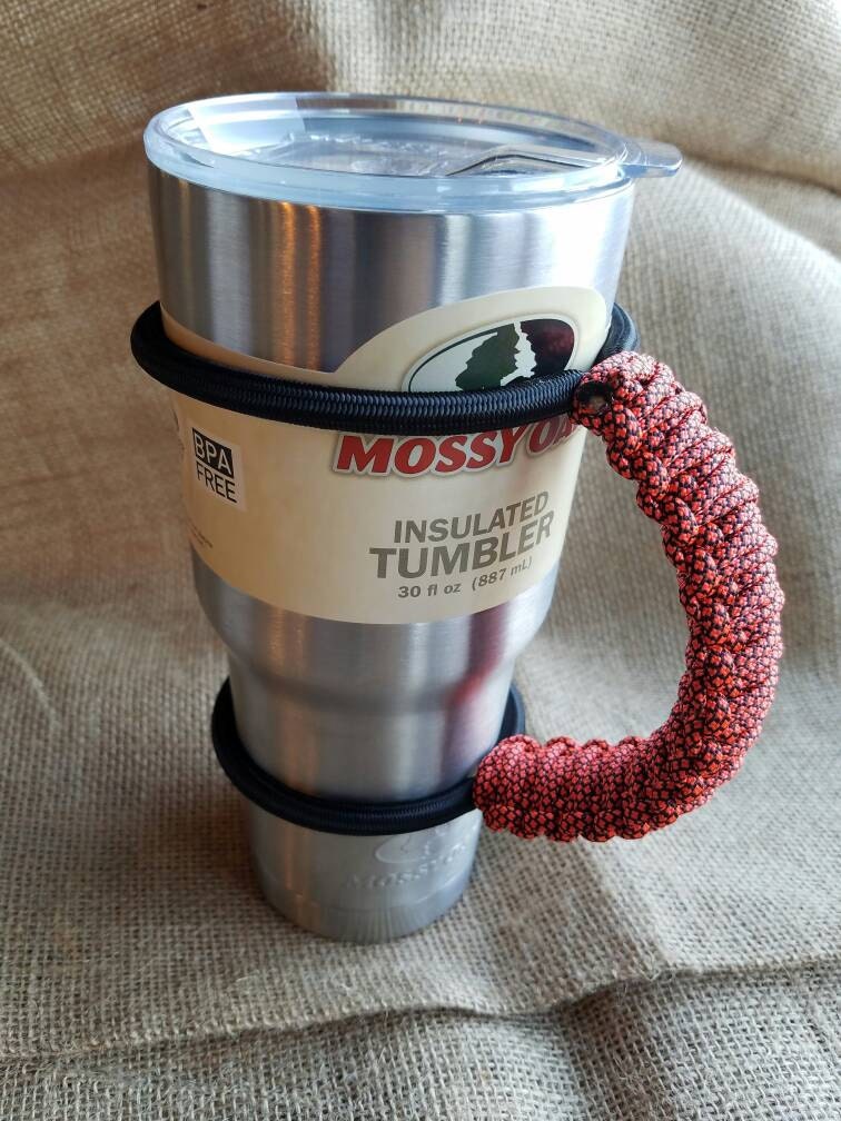 20 and 30 Oz Tumbler Handle College Team Colors Paracord Handle