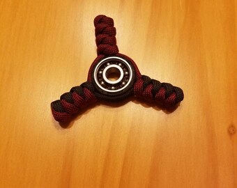 Paracord Fidget Spinner, Burgundy and Black, Garnet and Black, Toy, University of SC, Relaxing and Calming Uses